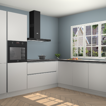 Zijdegrijze greeploze keuken Casablanca 103939