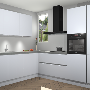 Sneeuwwitte greeploze keuken Buenos Aires 103783