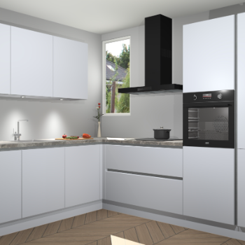 Sneeuwwitte greeploze keuken Buenos Aires 103814