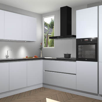 Sneeuwwitte greeploze keuken Buenos Aires 103844