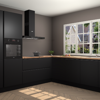 Zwarte greeploze keuken Casablanca 104245