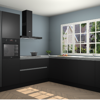 Zwarte greeploze keuken Casablanca 104453