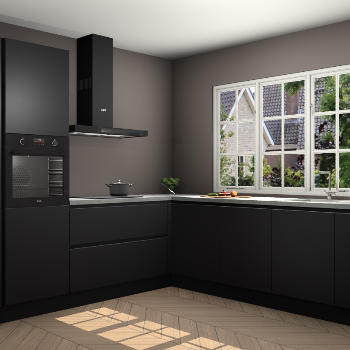 Zwarte greeploze keuken Casablanca 104456