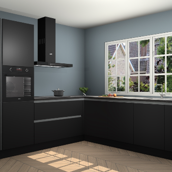 Zwarte greeploze keuken Casablanca 104459