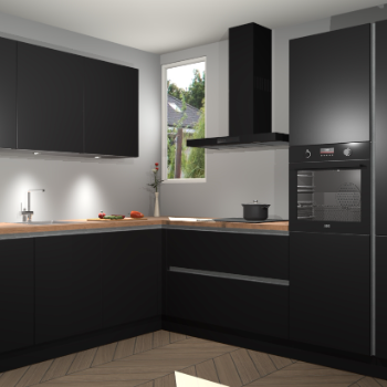 Zwarte greeploze keuken Buenos Aires 104615