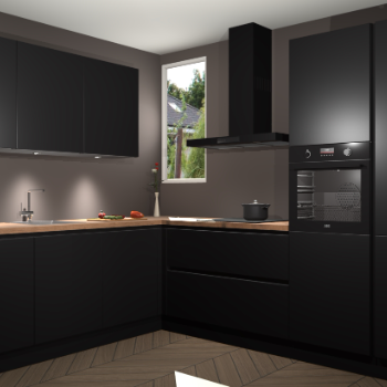 Zwarte greeploze keuken Buenos Aires 104618