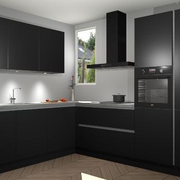 Zwarte greeploze keuken Buenos Aires 104621