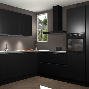 Zwarte greeploze keuken Buenos Aires 104624