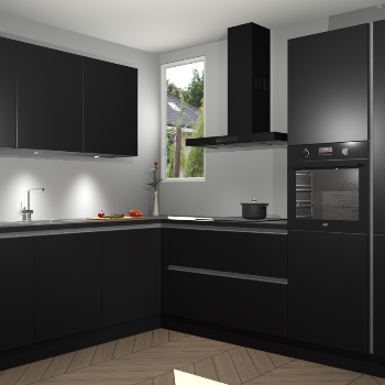 Zwarte greeploze keuken Buenos Aires 104632