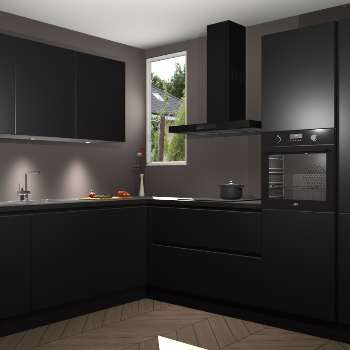 Zwarte greeploze keuken Buenos Aires 104635