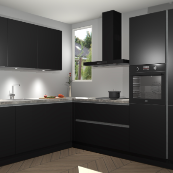 Zwarte greeploze keuken Buenos Aires 104651