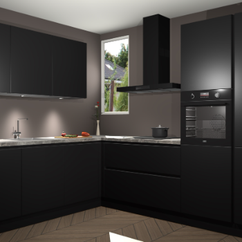 Zwarte greeploze keuken Buenos Aires 104654