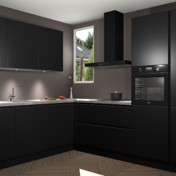 Zwarte greeploze keuken Buenos Aires 104690