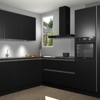 Zwarte greeploze keuken Buenos Aires 104693