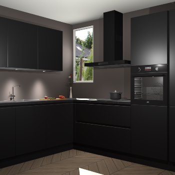 Zwarte greeploze keuken Buenos Aires 104696