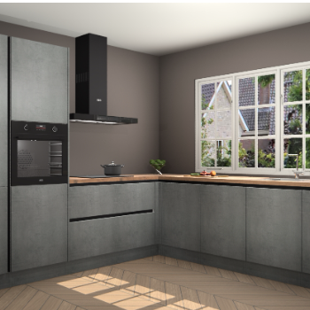 Beton Parelgrijs greeploze keuken Casablanca 104342