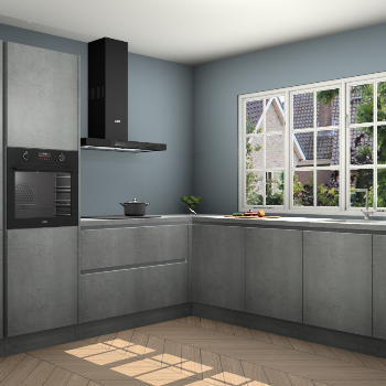 Beton Parelgrijs greeploze keuken Casablanca 104493