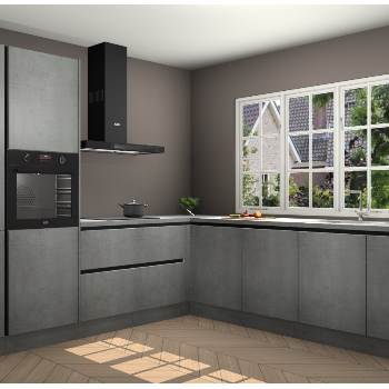 Beton Parelgrijs greeploze keuken Casablanca 104496