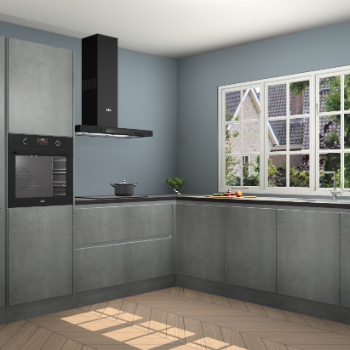 Beton Parelgrijs greeploze keuken Casablanca 104499