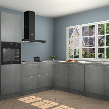 Beton Parelgrijs greeploze keuken Casablanca 104505