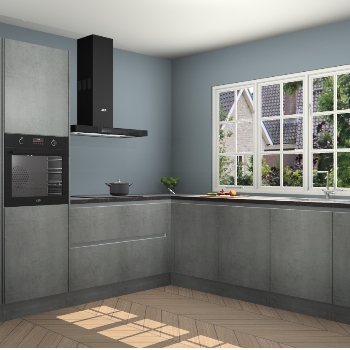 Beton Parelgrijs greeploze keuken Casablanca 104517