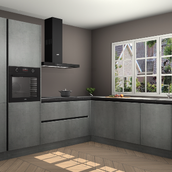 Beton Parelgrijs greeploze keuken Casablanca 104520