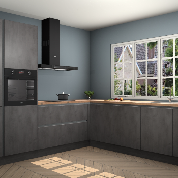 Beton Antraciet greeploze keuken Casablanca 104523