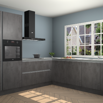 Beton Antraciet greeploze keuken Casablanca 104584