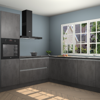 Beton Antraciet greeploze keuken Casablanca 104590