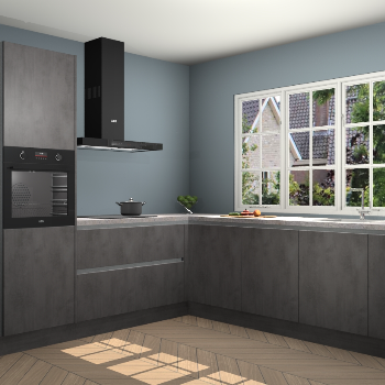 Beton Antraciet greeploze keuken Casablanca 104602