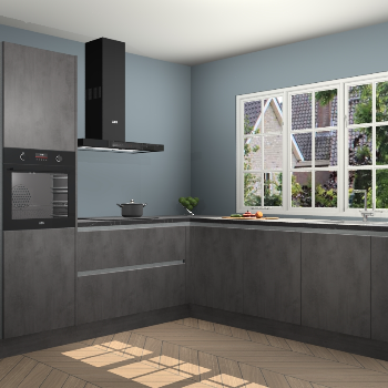 Beton Antraciet greeploze keuken Casablanca 104608