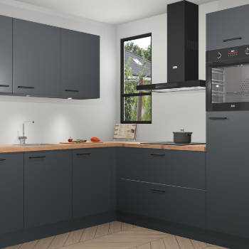 Onyxgrijze keuken Johannesburg 103902