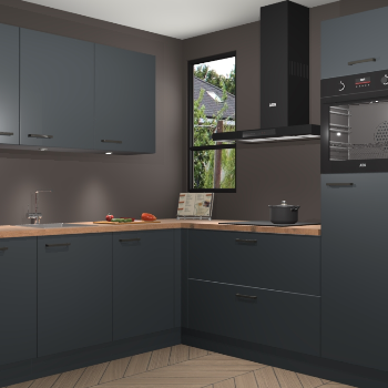 Onyxgrijze keuken Johannesburg 103903