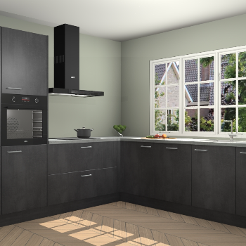 Beton Zwarte keuken Casablanca 104774