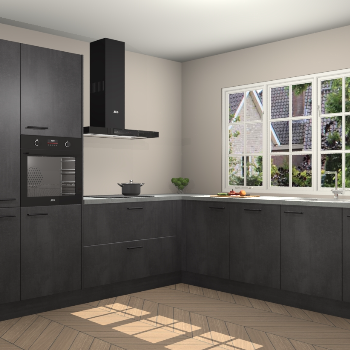 Beton Zwarte keuken Casablanca 104776