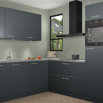 Onyxgrijze keuken Johannesburg 103955