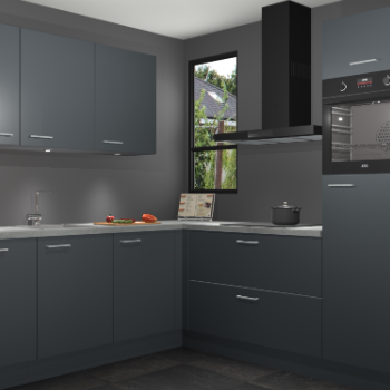 Onyxgrijze keuken Johannesburg 103956