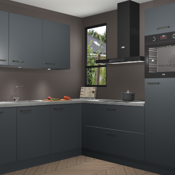 Onyxgrijze keuken Johannesburg 103959