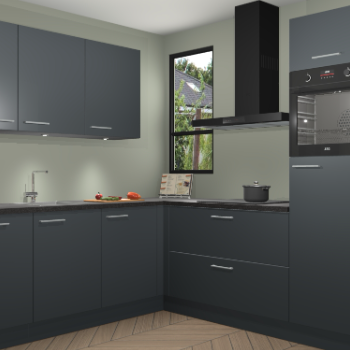 Onyxgrijze keuken Johannesburg 103992