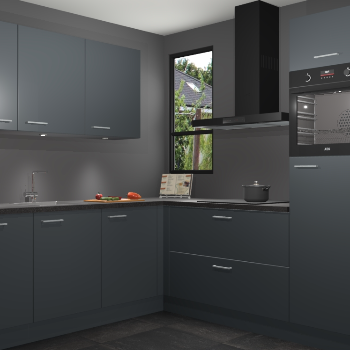 Onyxgrijze keuken Johannesburg 103993