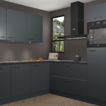 Onyxgrijze keuken Johannesburg 103996