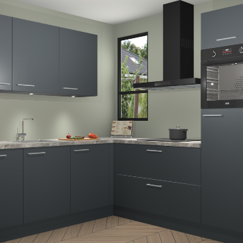 Onyxgrijze keuken Johannesburg 104004