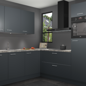 Onyxgrijze keuken Johannesburg 104005