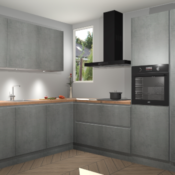 Beton Parelgrijs greeploze keuken Buenos Aires 104893