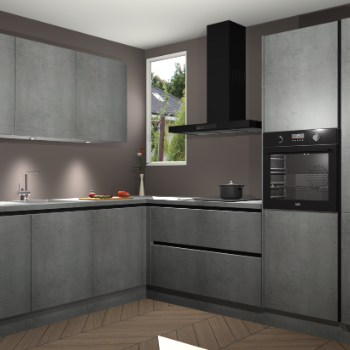 Beton Parelgrijs greeploze keuken Buenos Aires 104908