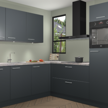 Onyxgrijze keuken Johannesburg 104028