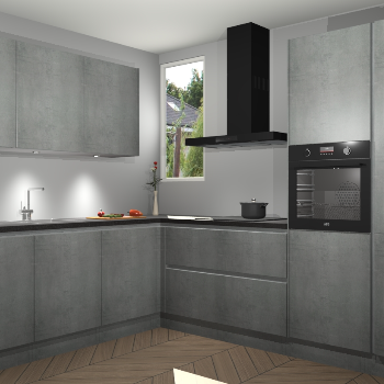 Beton Parelgrijs greeploze keuken Buenos Aires 104913