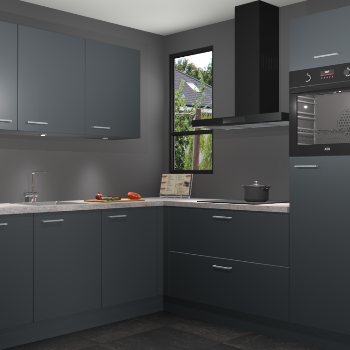 Onyxgrijze keuken Johannesburg 104029