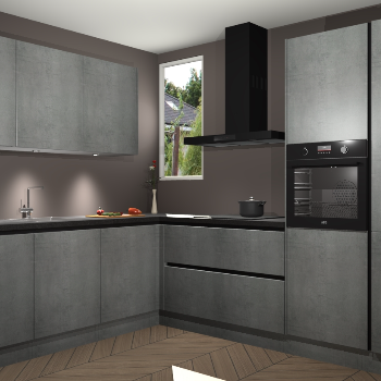 Beton Parelgrijs greeploze keuken Buenos Aires 104916