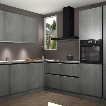 Beton Parelgrijs greeploze keuken Buenos Aires 104954